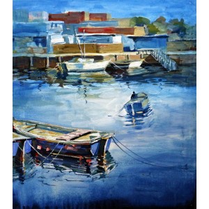 Farrukh Naseem, 12 x 14 Inch, Acrylic on Canvas, Cityscape Painting,AC-FN-030